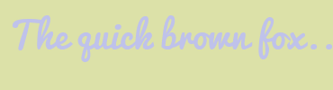 Image with Font Color BFC2EB and Background Color DCE1A8